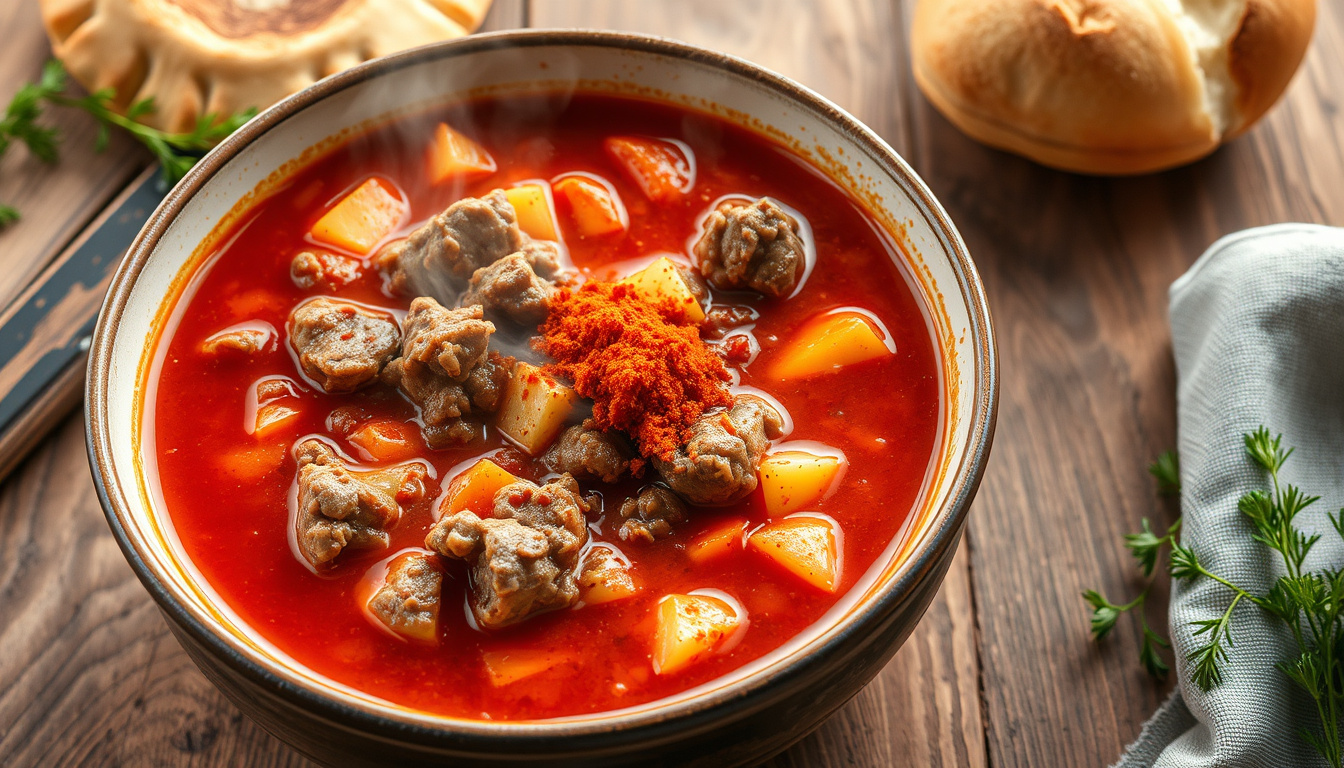 Mustig gulaschsoppa med köttfärs – enkelt recept och hemligheter
